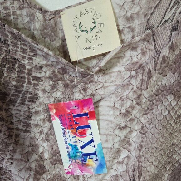 NWT FANTASTIC FAWN SNAKE PRINT TANK TOP SIZE LARGE - Picture 12 of 15